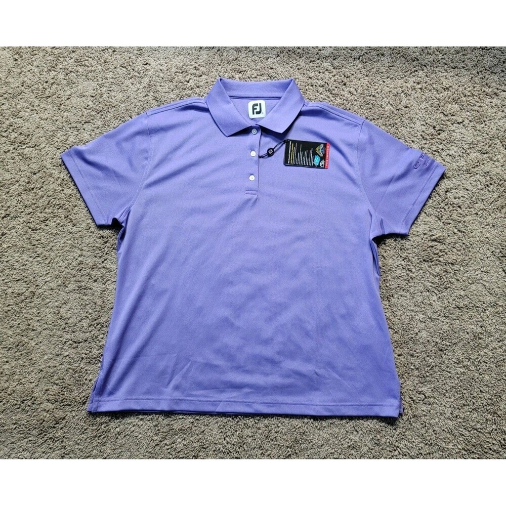 FootJoy Polo Womens XL ProDry Golf Pique Shirt Purple Performance OPW 27003 New